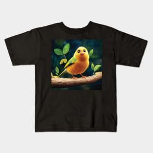 Cute Yellow Canary Kids T-Shirt